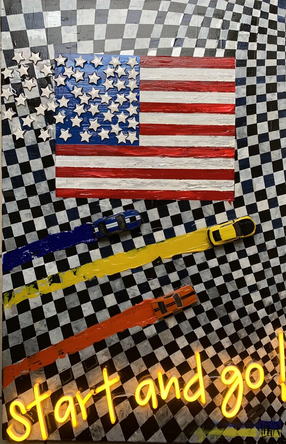 START AND GO ! Alain Granger (A.G.R.) Original painting for sale