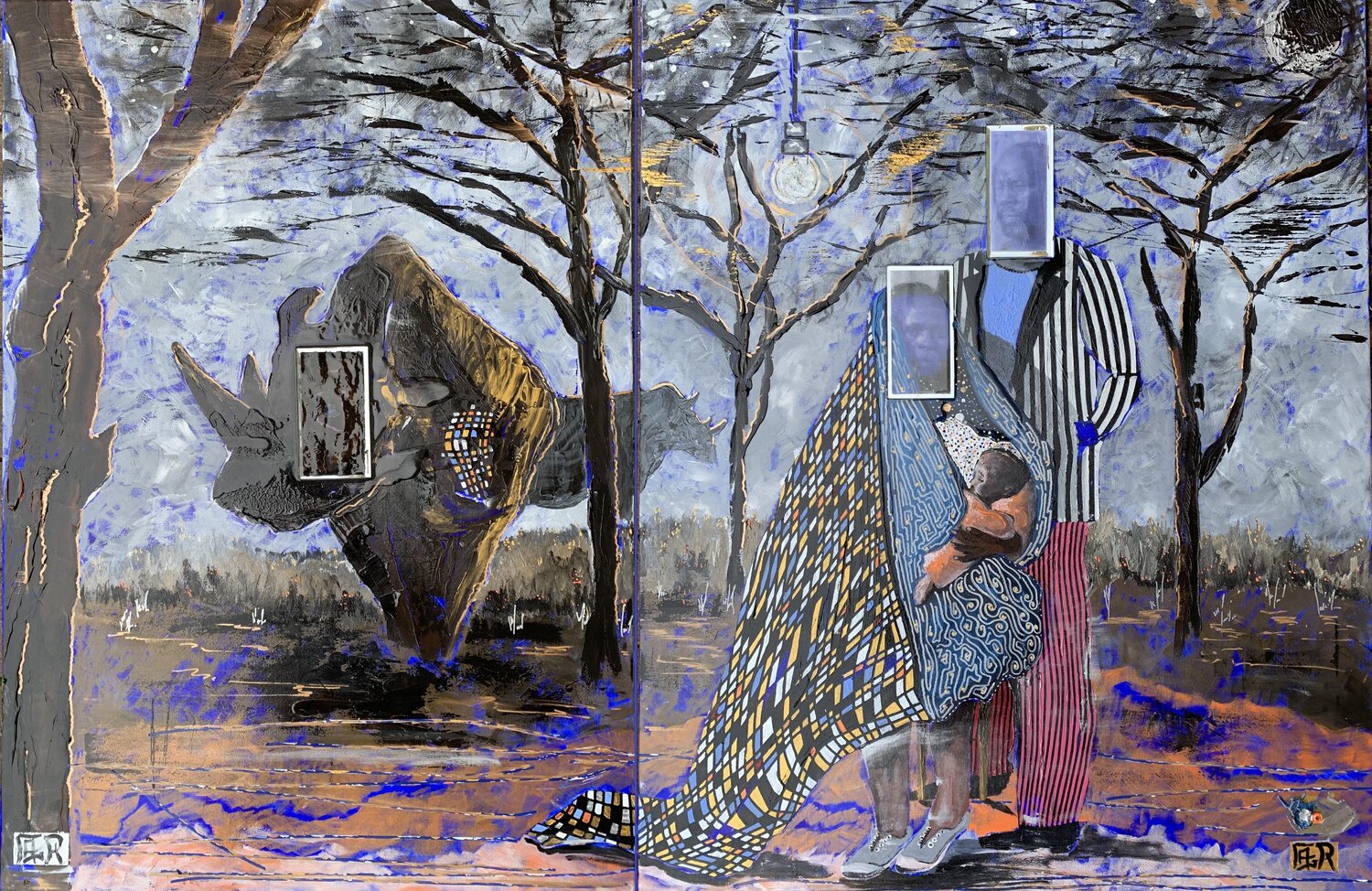 Savana Studio Alain Granger (A.G.R.) Original painting for sale