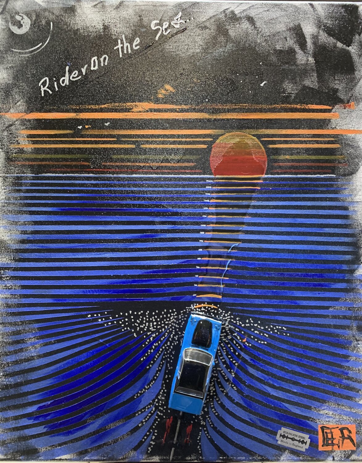 Rider On the Sea ... Alain Granger (A.G.R.) Original painting for sale