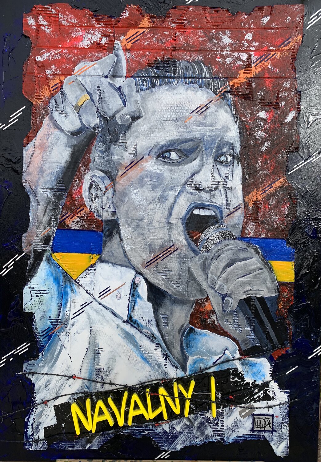 NAVALNY ! For ever ... Alain Granger (A.G.R.) Original painting for sale