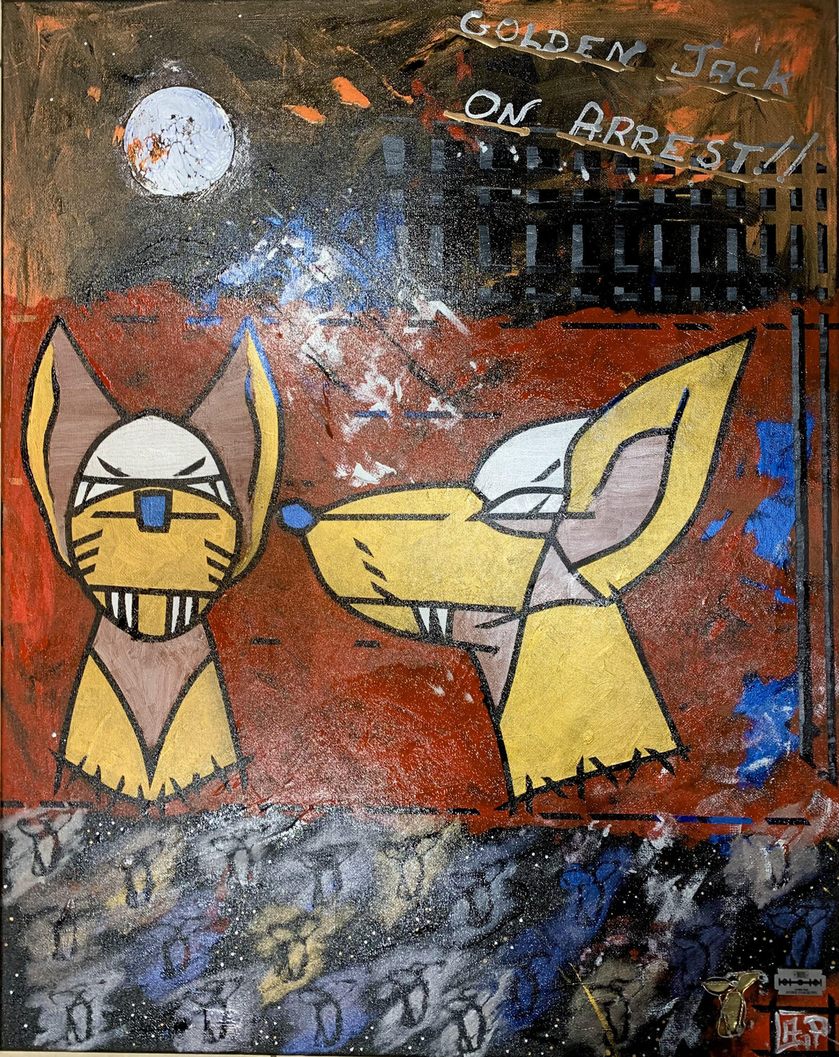 Golden Jack on Arrest ! Alain Granger (A.G.R.) Original painting for sale
