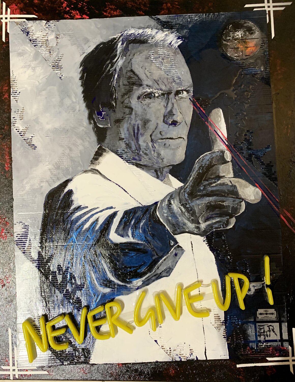 NEVER GIVE UP ! Alain Granger (A.G.R.) Original painting for sale