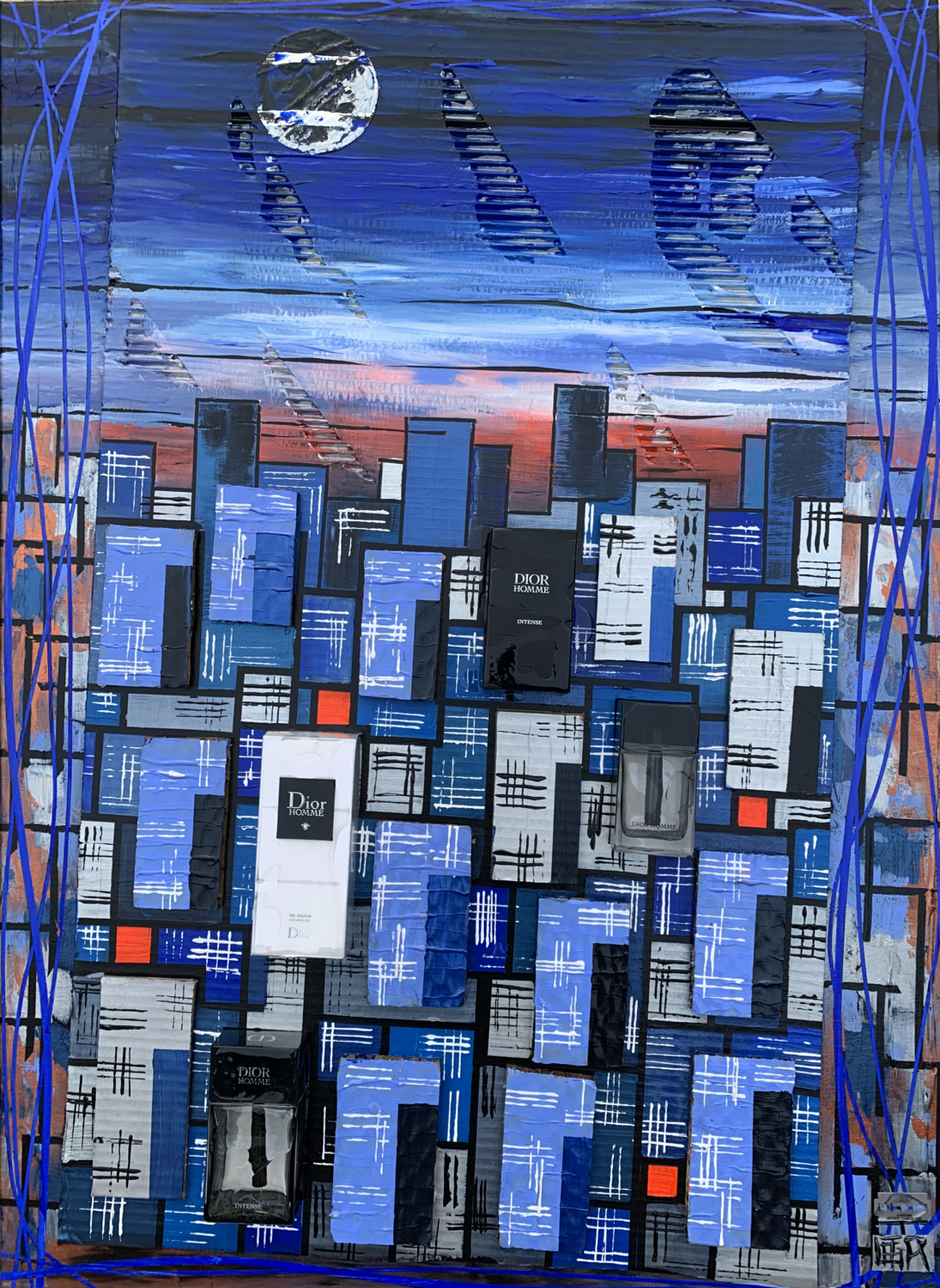 SUNRISE ON DIOR*TOWN Alain Granger (A.G.R.) Original painting for sale