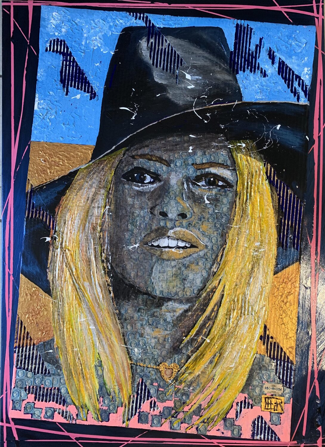 Le sourire de BB ...en Céres. Alain Granger (A.G.R.) Original painting for sale