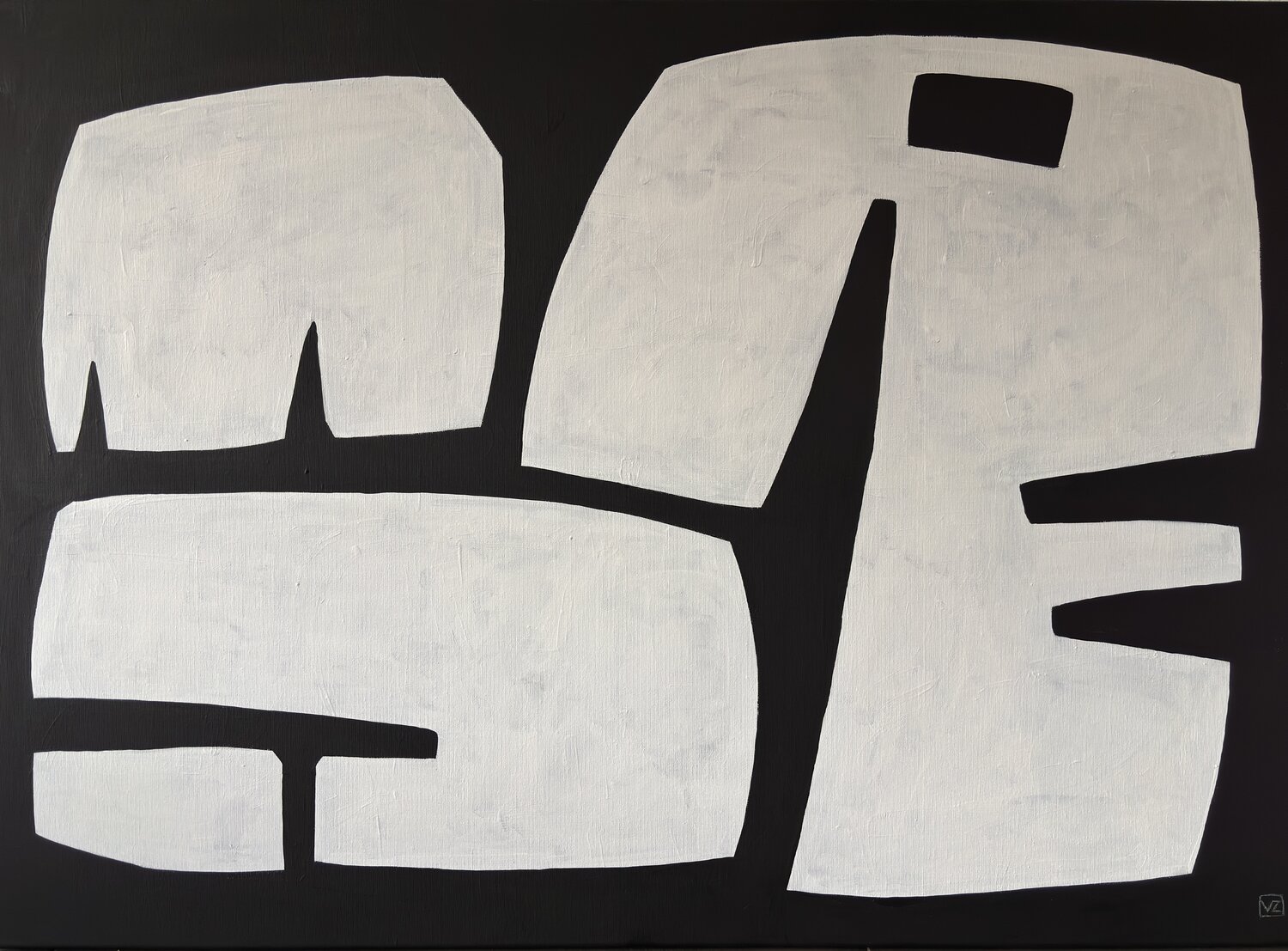 3 Big Whites Valeria Zaccheddu Original painting for sale