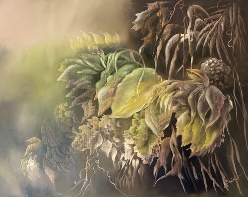 Leaves by Ludmila Budanov, Painting for Sale on Select