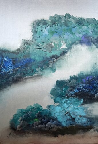 Lagoon by Ludmila Budanov, Painting for Sale on Select