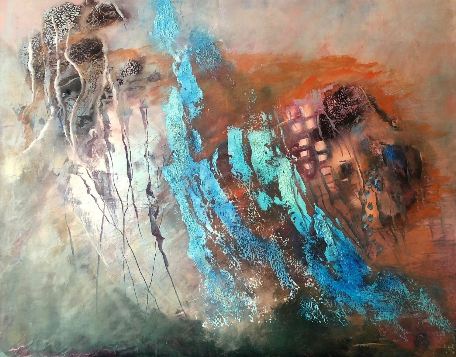 Abstract express Ludmila Budanov Original painting for sale