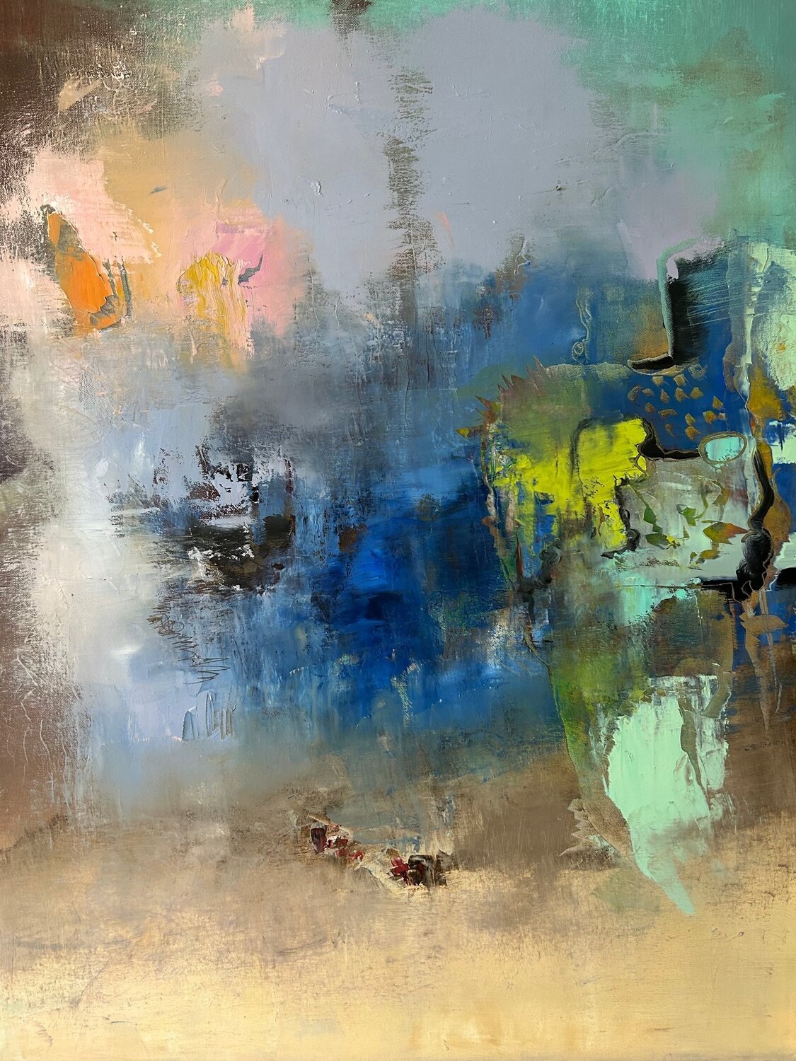 Abstract III Ludmila Budanov Original painting for sale