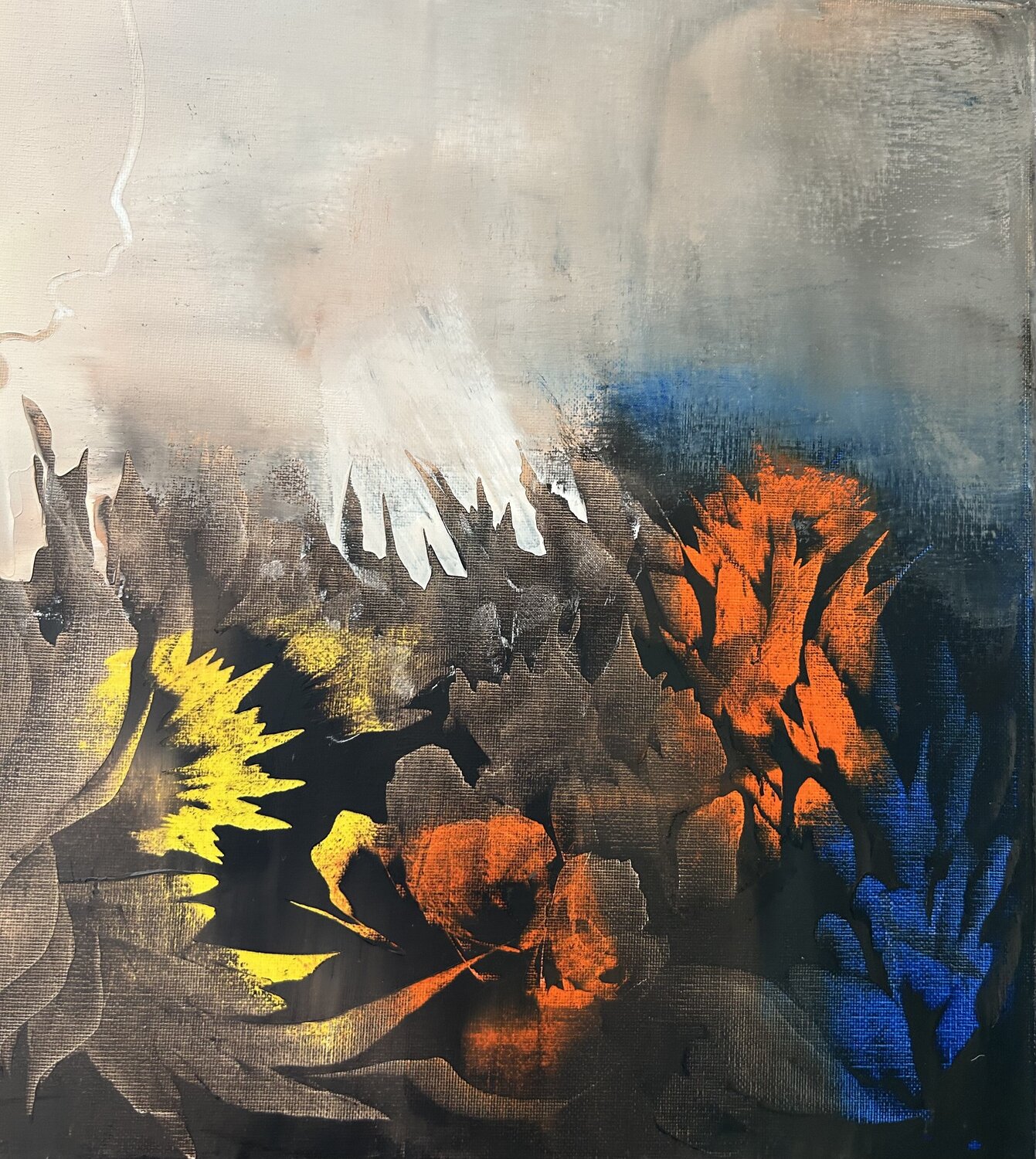 Flower IV Ludmila Budanov Original painting for sale