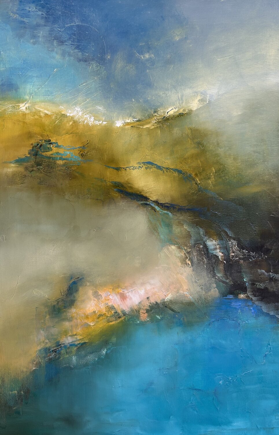 Where the horizon is born Ludmila Budanov Original painting for sale