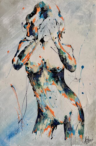 Voile Intérieure, entre force et fragilité by Amandyne Steropes, Painting for Sale on Select
