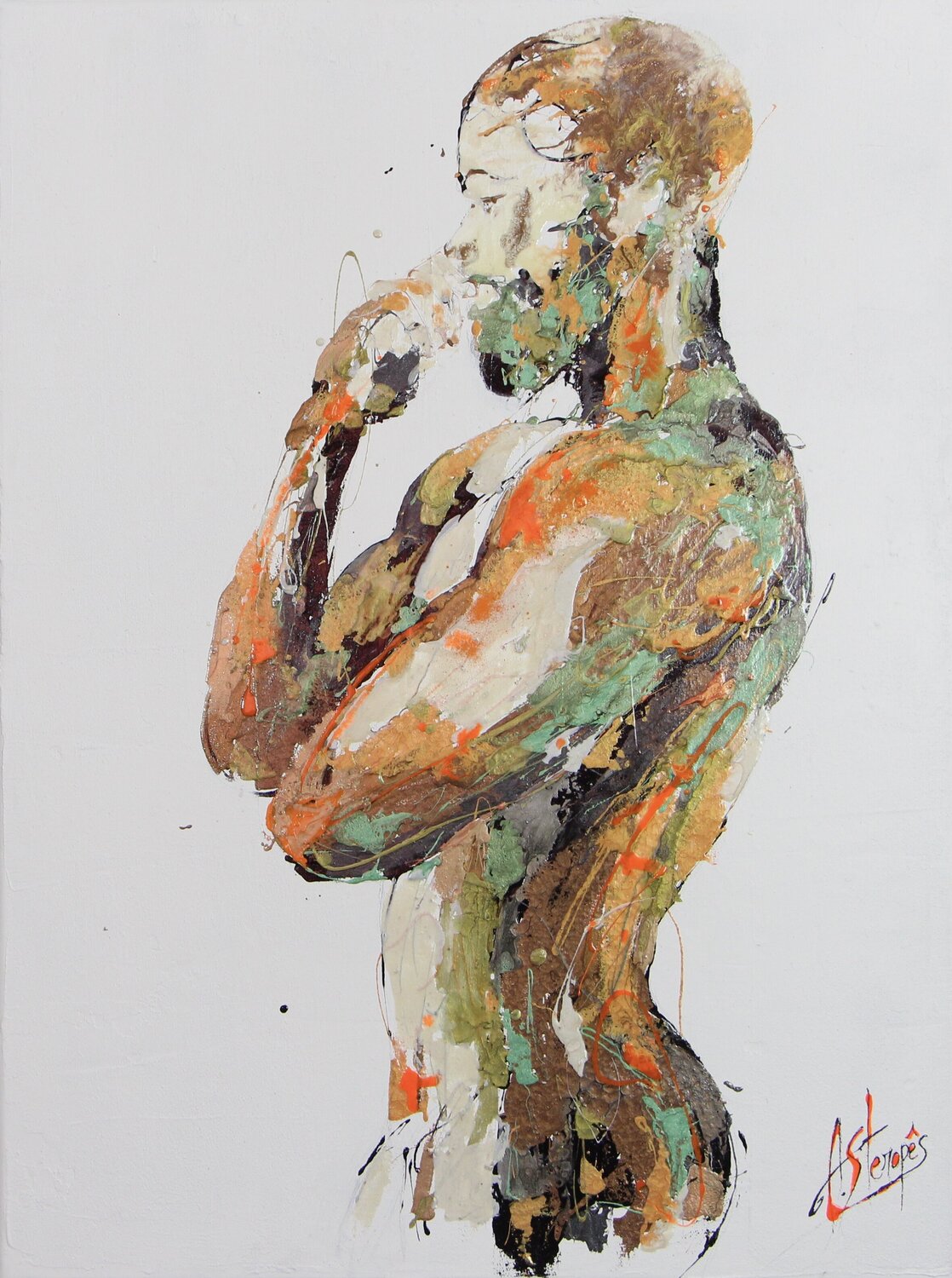 La Force Tranquille Amandyne Steropes Original painting for sale