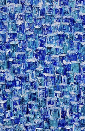 Bluetime Favelas by Christine Drummond, Painting for Sale on Select