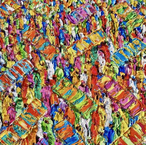 Joyful market! by Christine Drummond, Painting for Sale on Select