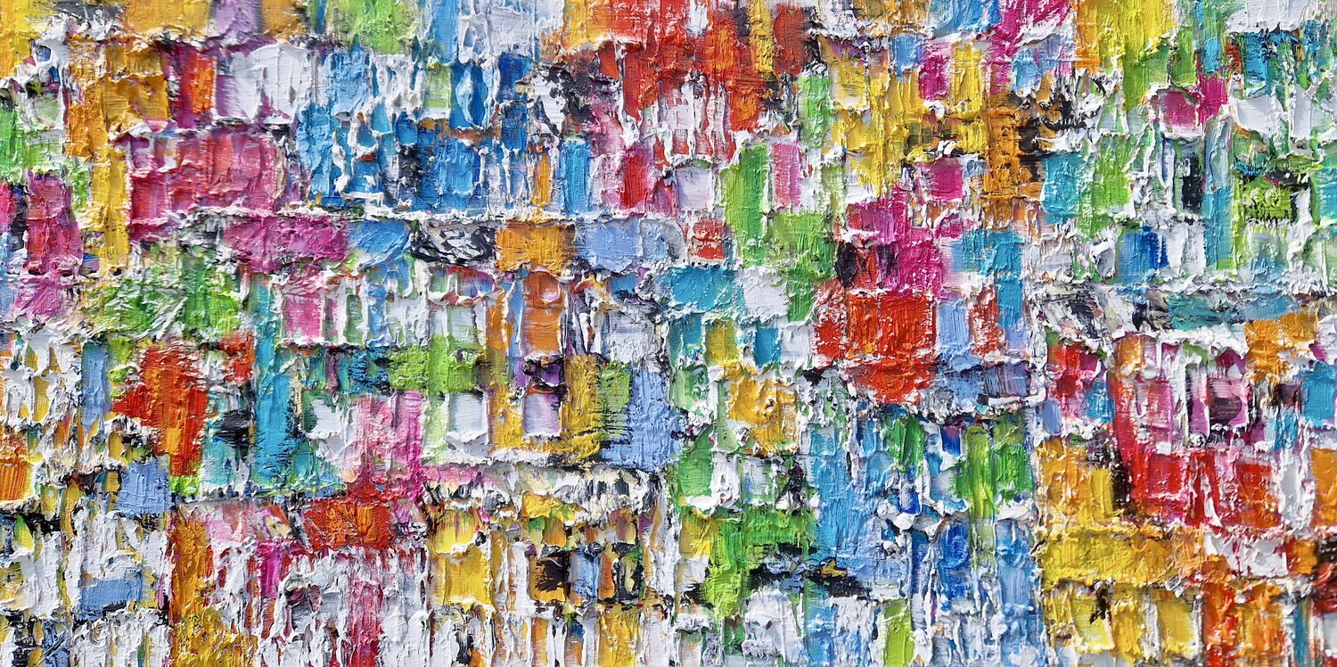 Favela Kaleidoscope Christine Drummond Original painting for sale