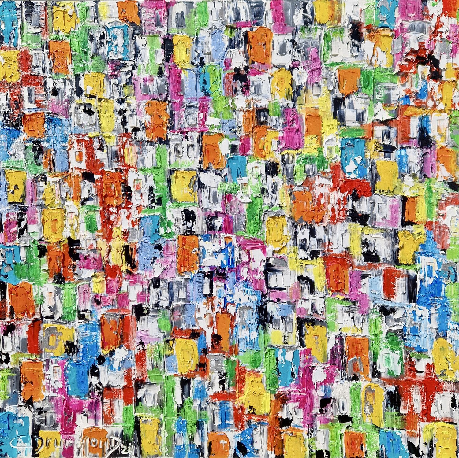 Entre Becos e Vielas Christine Drummond Original painting for sale