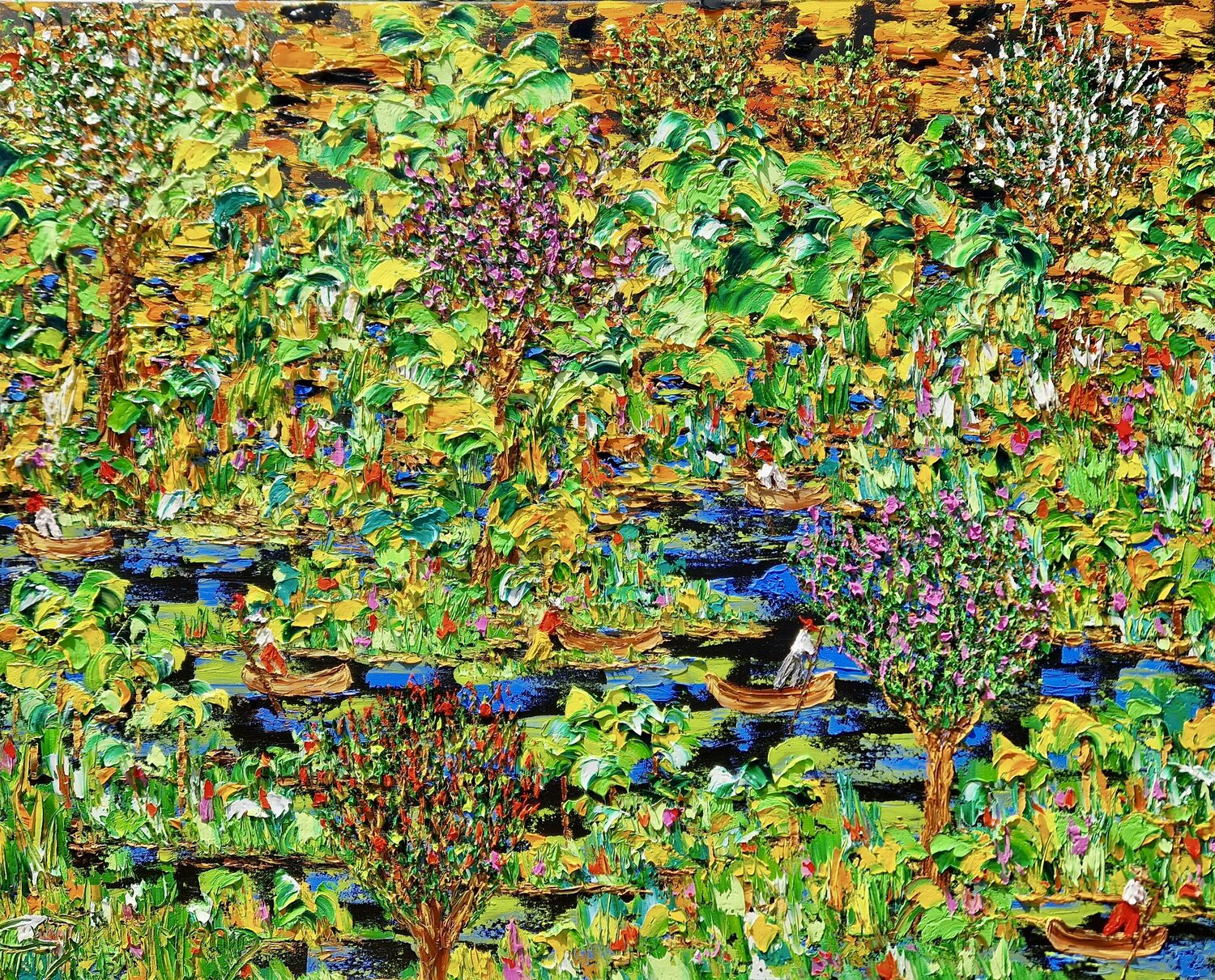 Pantanal em Flor Christine Drummond Original painting for sale