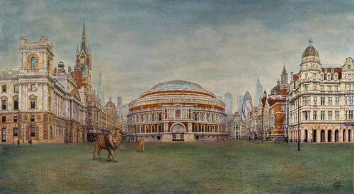 Londinium Alla Piero della Francesca. by Carlos Arriaga, Painting for Sale on Select