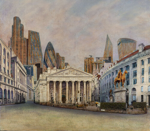 Golden City. London by Carlos Arriaga, Painting for Sale on Select