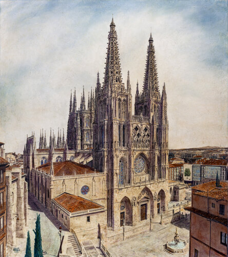 Catedral de Burgos # 2 by Carlos Arriaga, Painting for Sale on Select
