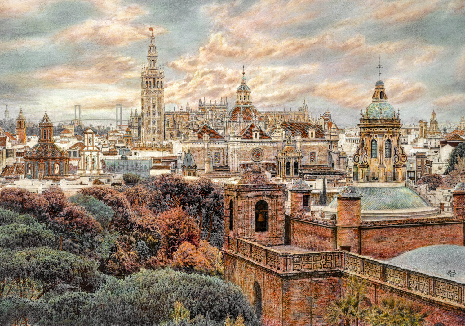 Sevilla  Singular. Carlos Arriaga Original painting for sale