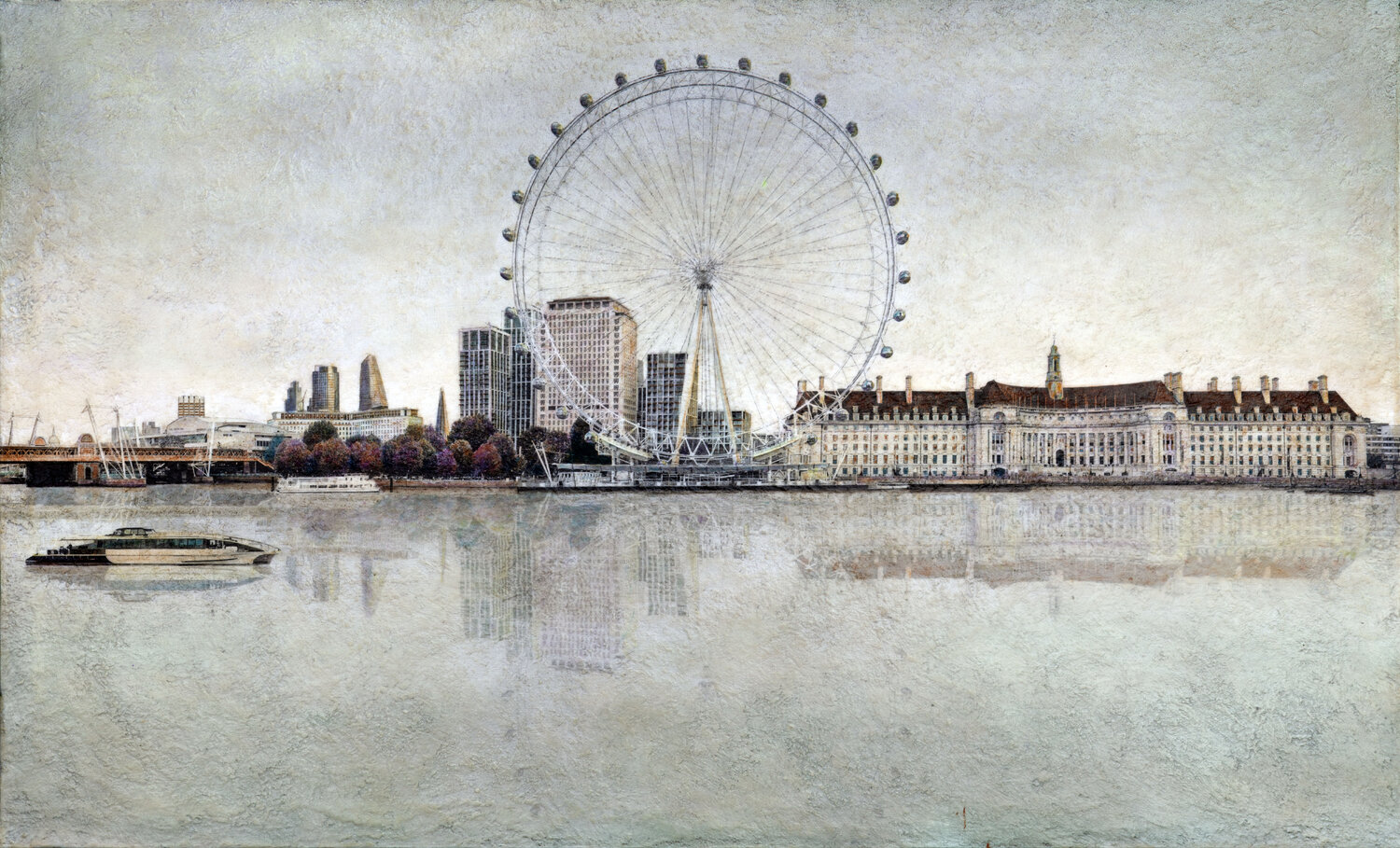 London is Watching You Carlos Arriaga Original painting for sale