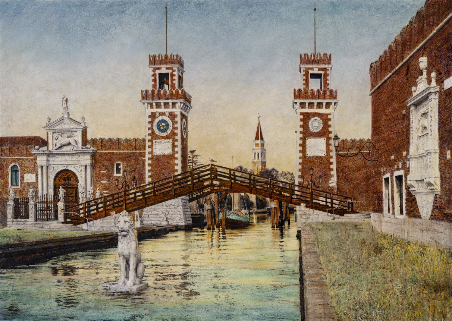 Arsenale di Venezia Carlos Arriaga Original painting for sale
