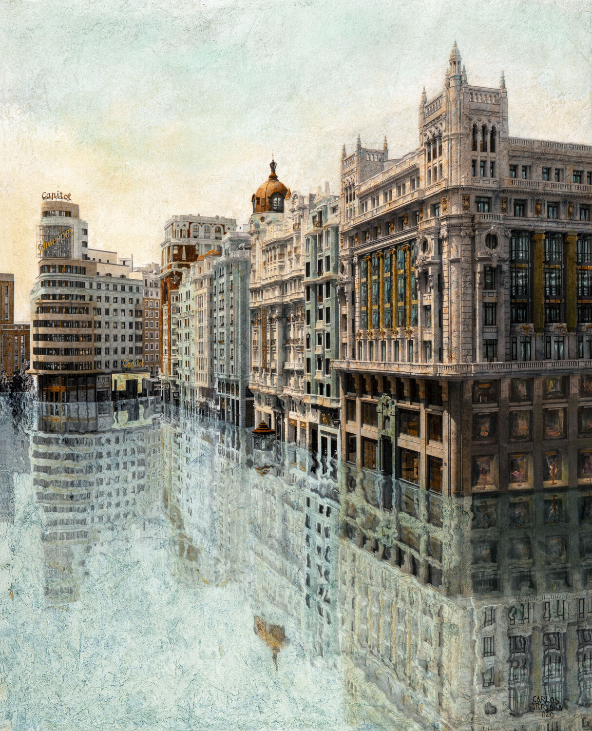 La Gran Ría # 2. Madrid. Carlos Arriaga Original painting for sale
