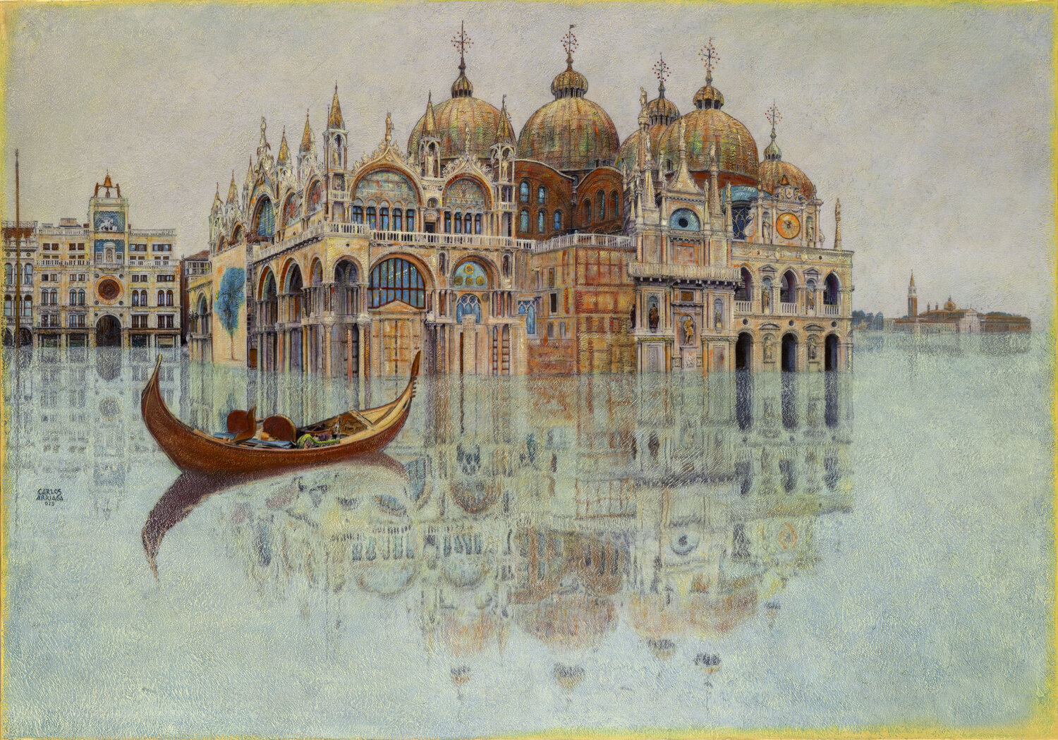 La Basílica Descubierta Carlos Arriaga Original painting for sale