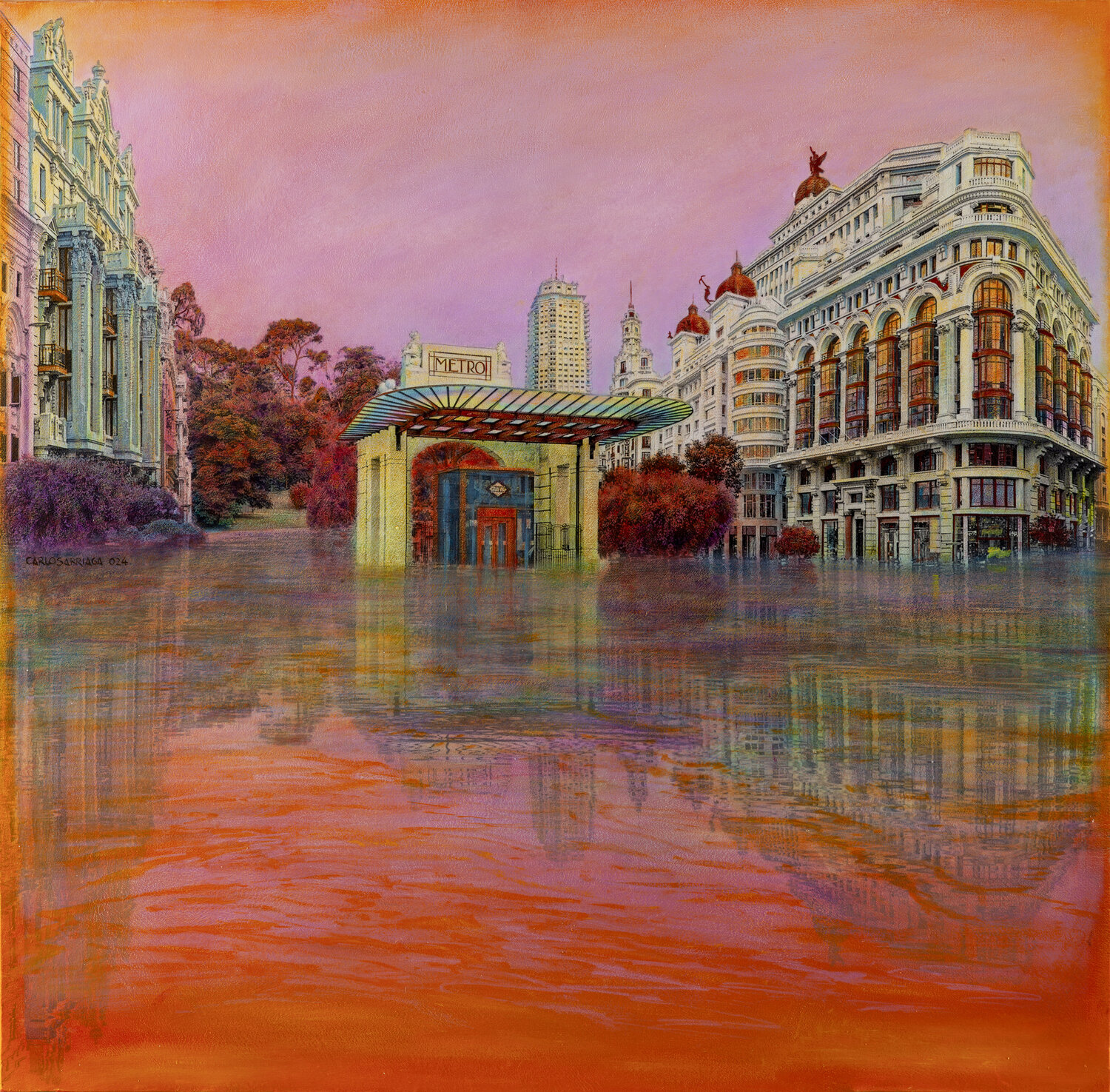 Gran Ría # 4. Madrid. Carlos Arriaga Original painting for sale