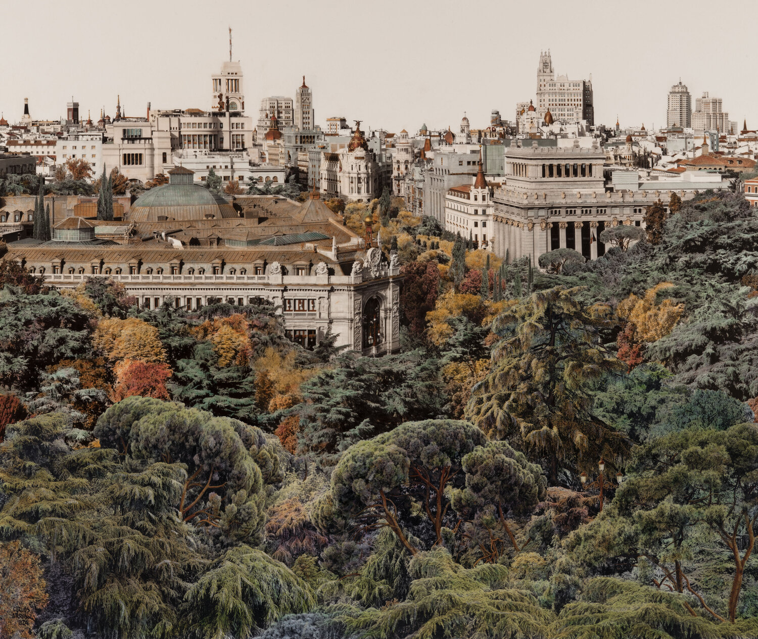 La Ciudad Recuperada. Madrid Carlos Arriaga Original painting for sale