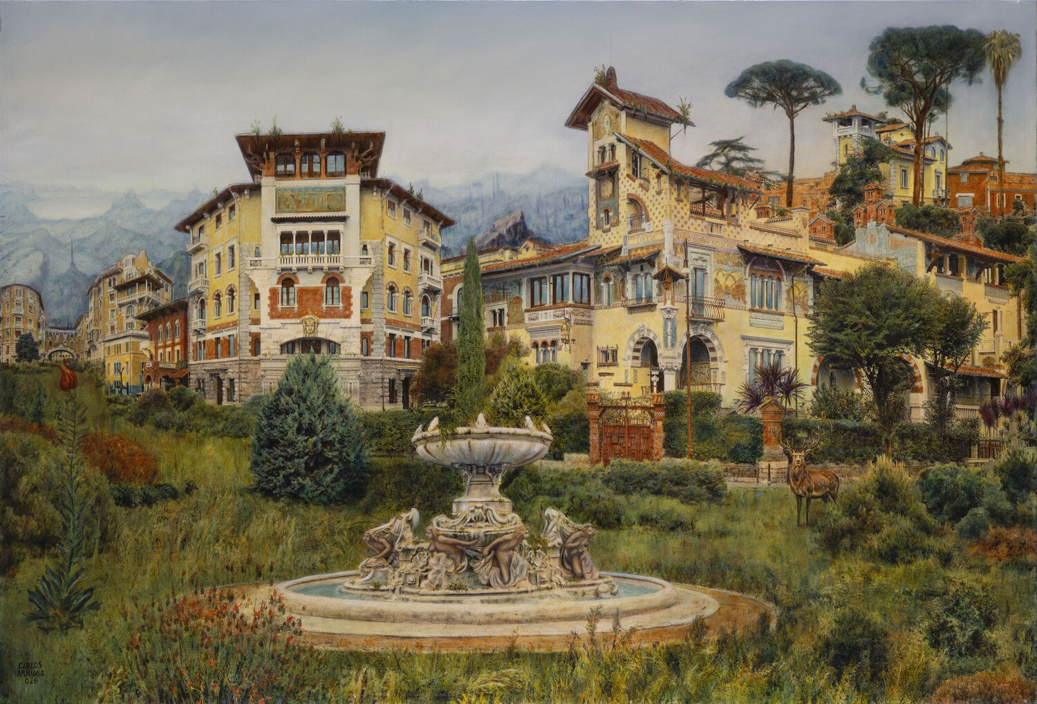 Selvaggio Coppedè. Carlos Arriaga Original painting for sale