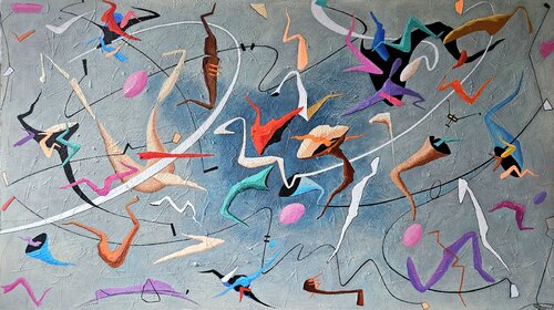 BETWEEN TWO POINTS (R+D GILMOUR) by Valeriano CORTÁZAR, Painting for Sale on Select