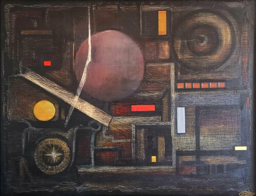 INCONSCIENTE QUE EMERGE DE GRATTAGE by Valeriano CORTÁZAR, Painting for Sale on Select