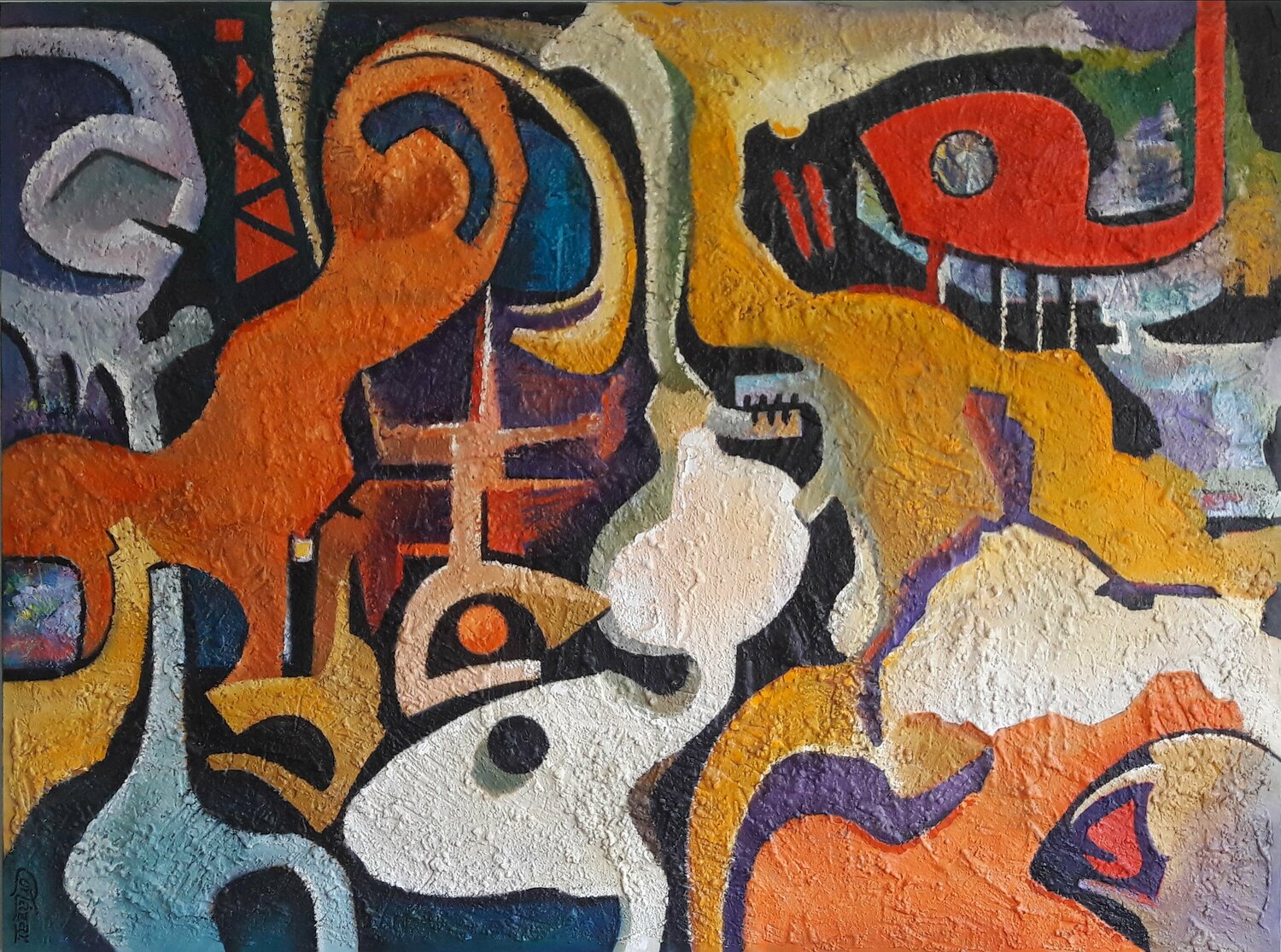CARNAVAL Valeriano CORTÁZAR Original painting for sale