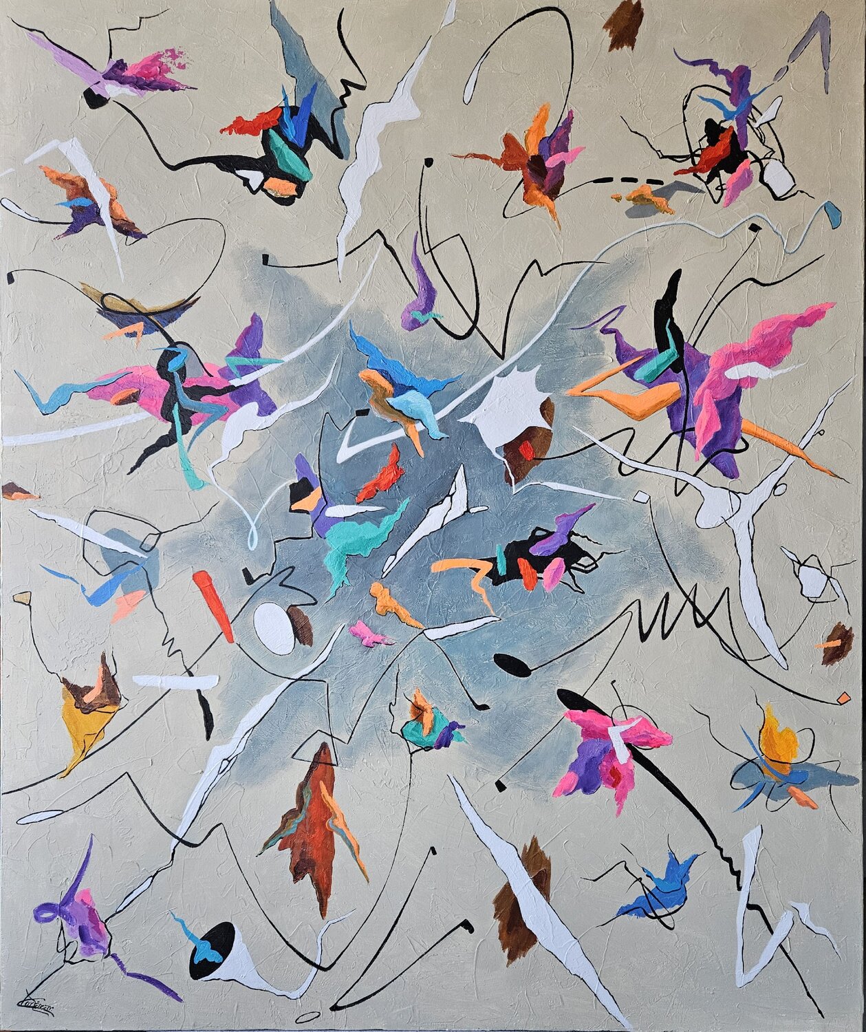 HURRICANE Valeriano CORTÁZAR Original painting for sale