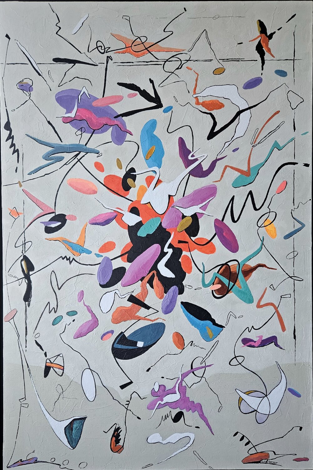 HANG ON TO YOUR LOVE Valeriano CORTÁZAR Original painting for sale