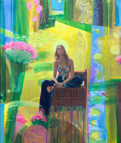 Tu composais tes jardins Anna, comme tes peintures avec beaucoup de règles et parfois beaucoup d'abandon, comme notre histoire autrefois. by François Pagé, Painting for Sale on Select