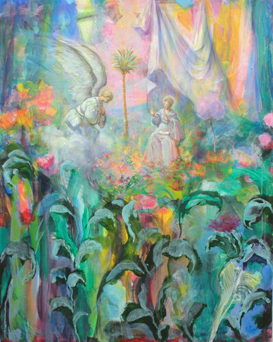 l'Annonciation: "Ave, María, grátia plena.." by François Pagé, Painting for Sale on Select