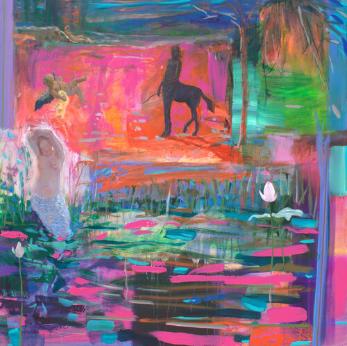 L'hésitation du centaure ou comment tout à coup le centaure se sentit un instant étranger à son corps. by François Pagé, Painting for Sale on Select