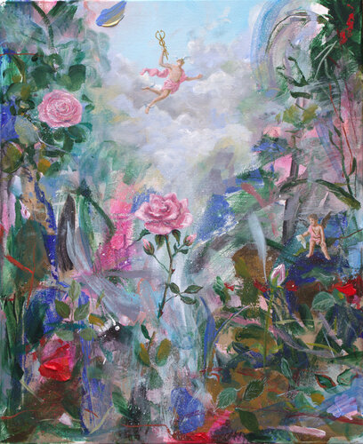 La consternation d'Hermès venant sauver le jardin de Flore après la tempête. by François Pagé, Painting for Sale on Select
