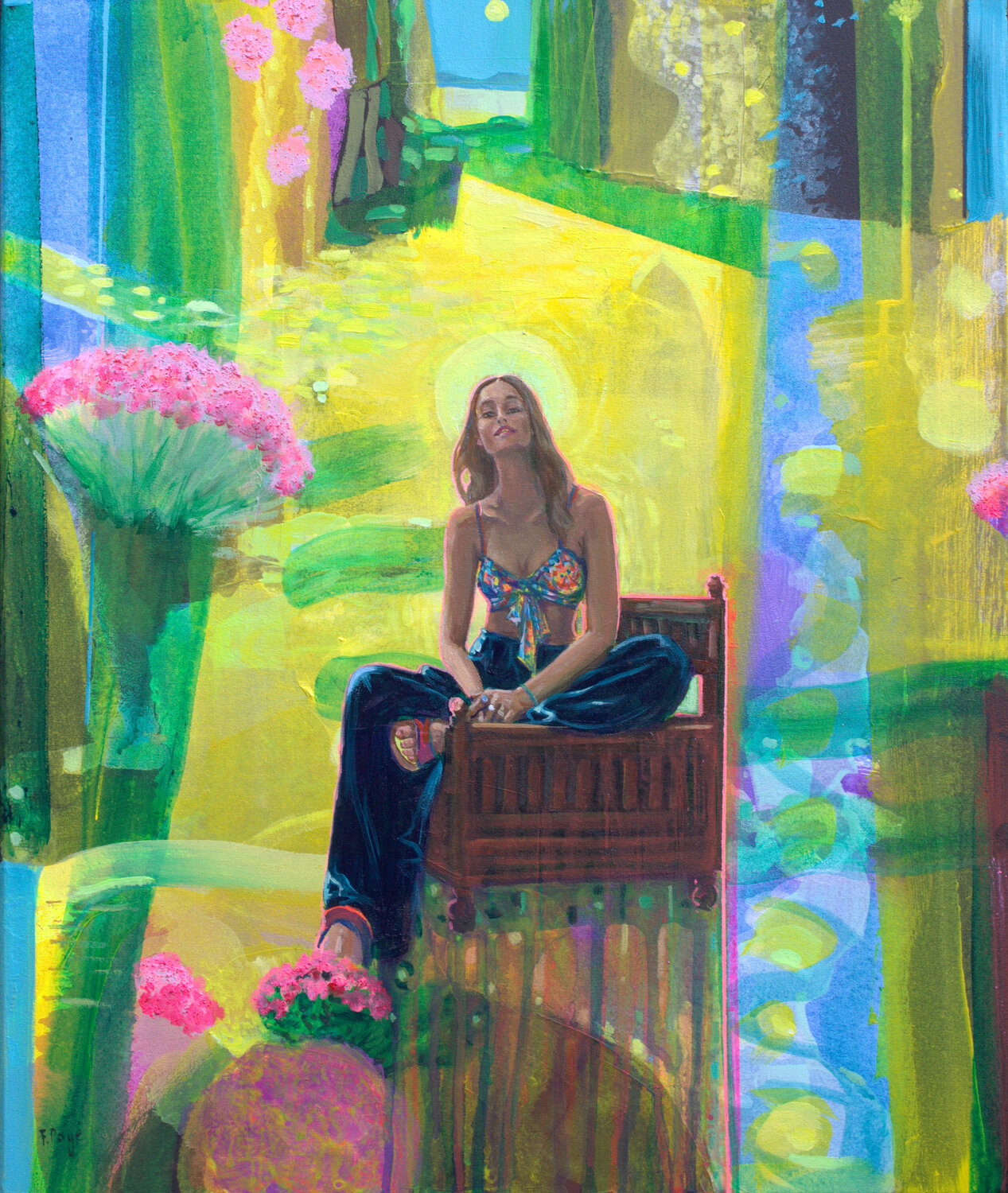 Tu composais tes jardins Anna, comme tes peintures avec beaucoup de règles et parfois beaucoup d'abandon, comme notre histoire autrefois. François Pagé Original painting for sale