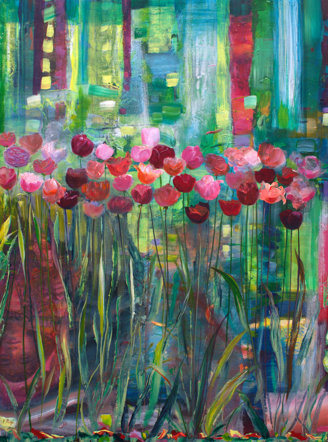 Mais quelle image avais-je de toi Albertine que celle d’un reflet trop vite perdu, et tant de fois recherché. François Pagé Original painting for sale