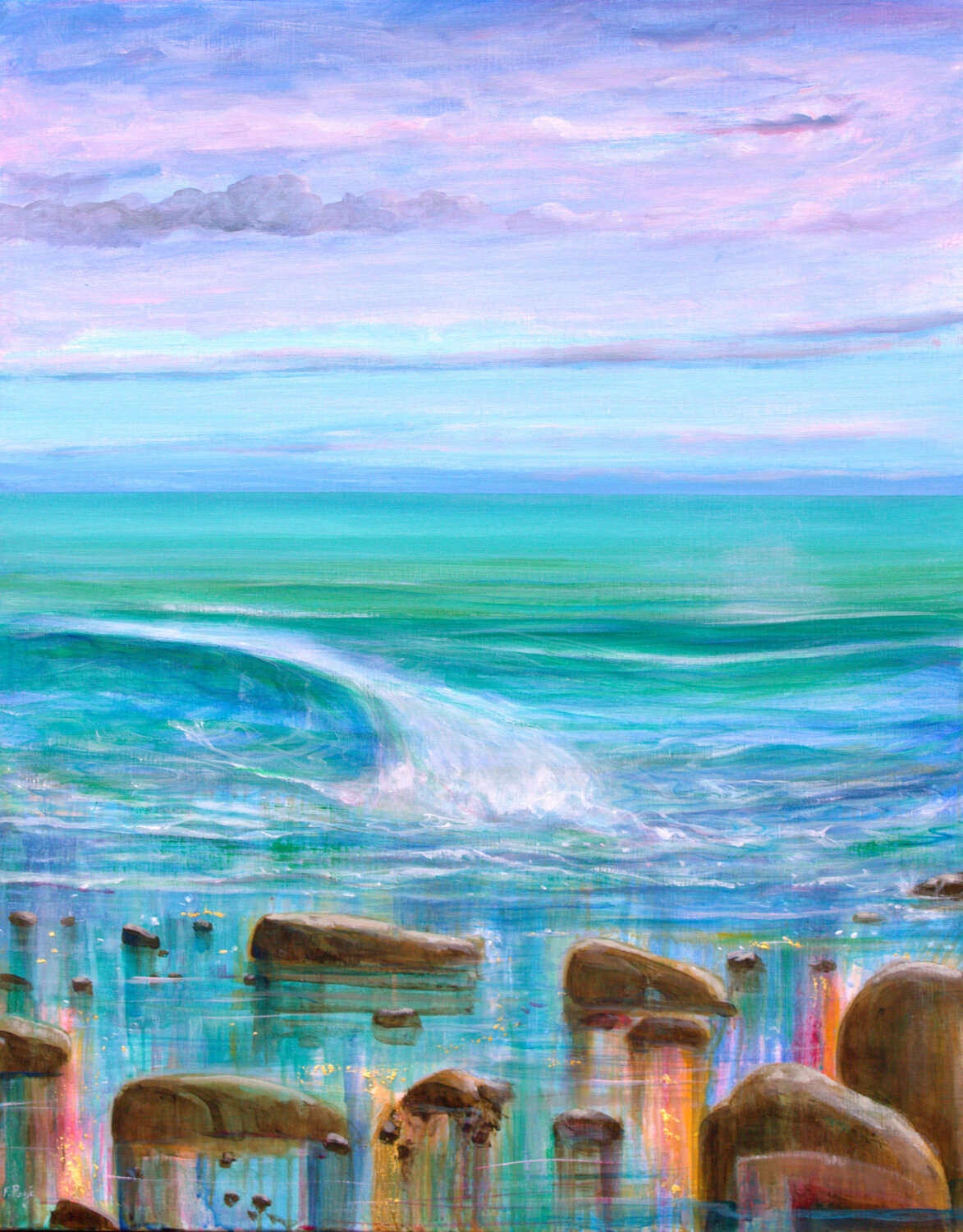 Un matin où tu jouais la charmeuse. François Pagé Original painting for sale