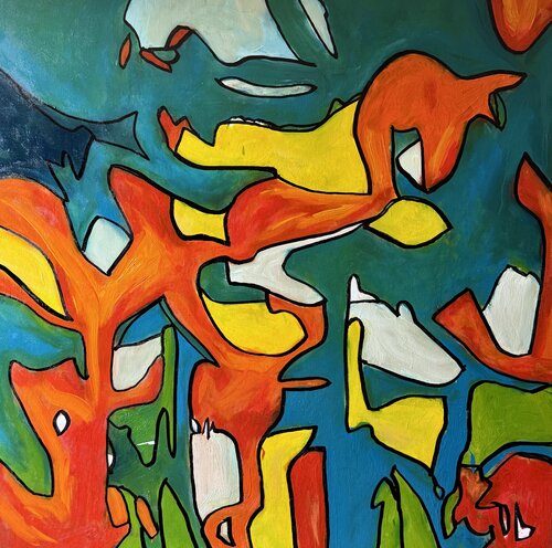 The Elephant's Dance by Steven Miller, Painting for Sale on Select