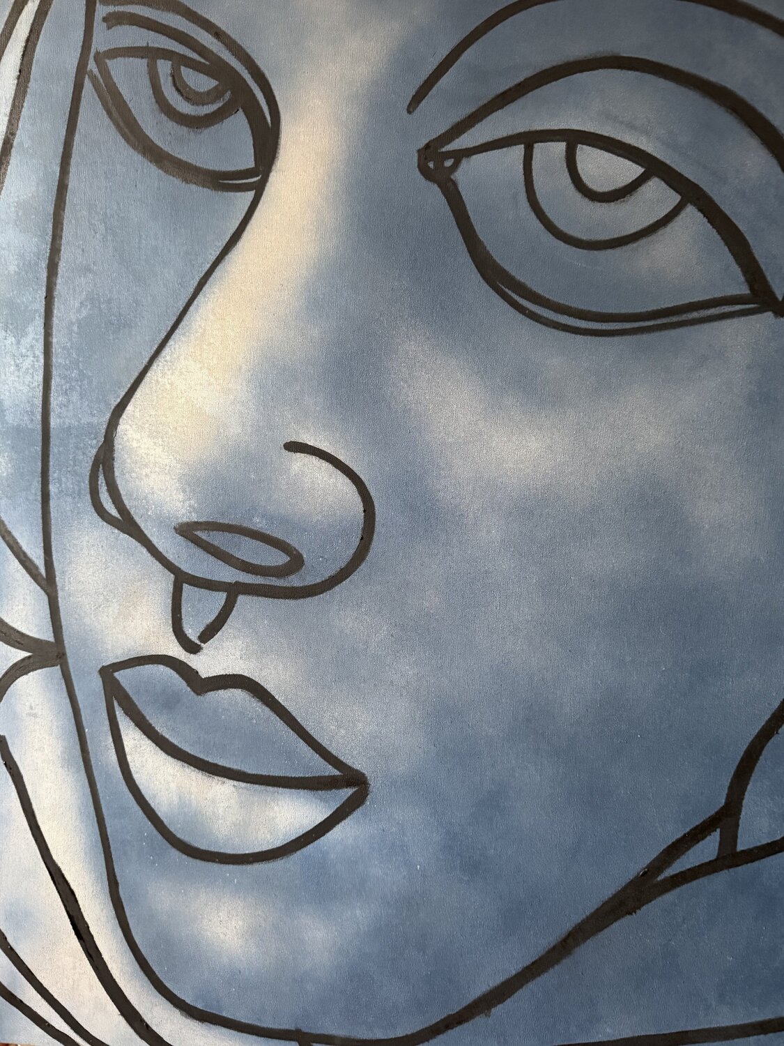 Blue Girl Steven Miller Original painting for sale