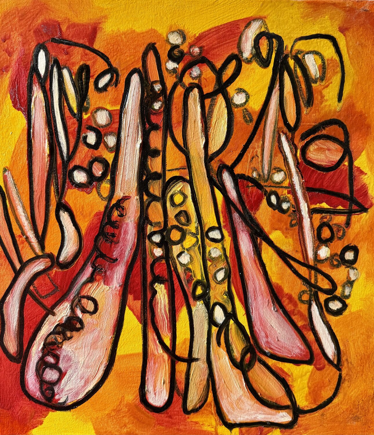 Orange No. 4 Steven Miller Original painting for sale