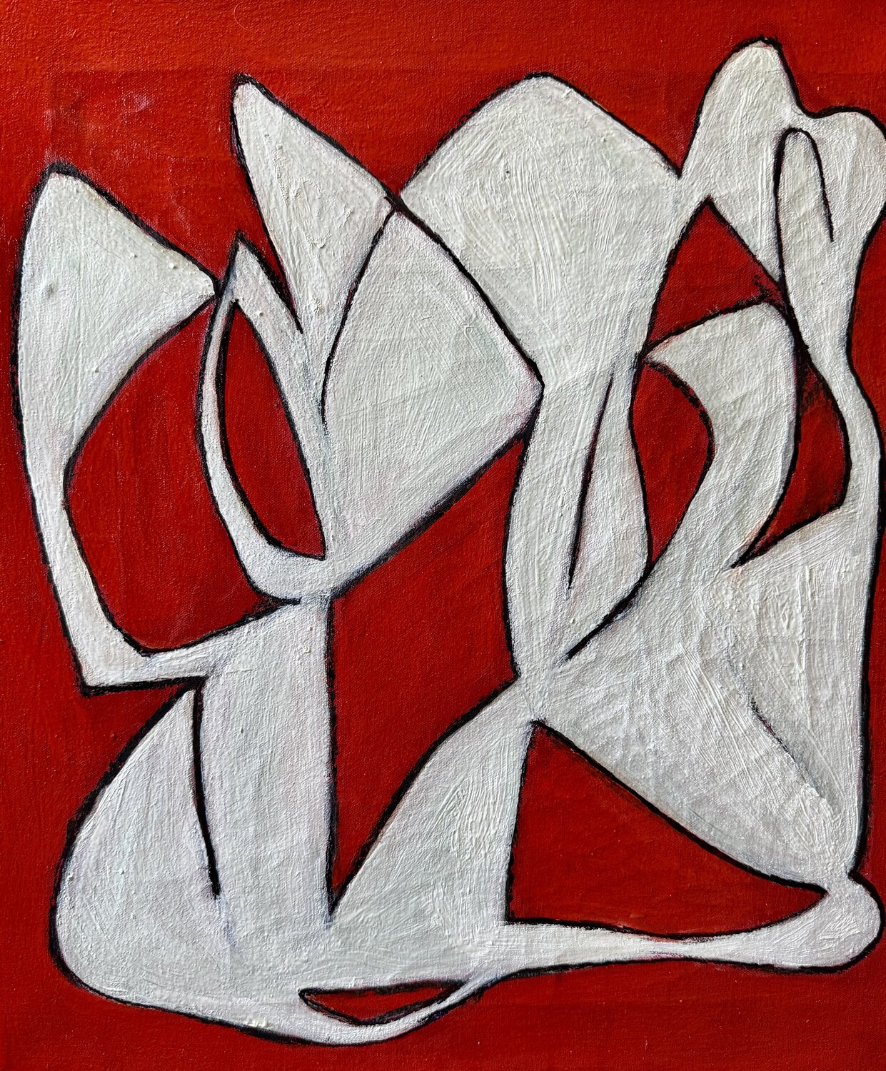 Red No. 6 Steven Miller Original painting for sale