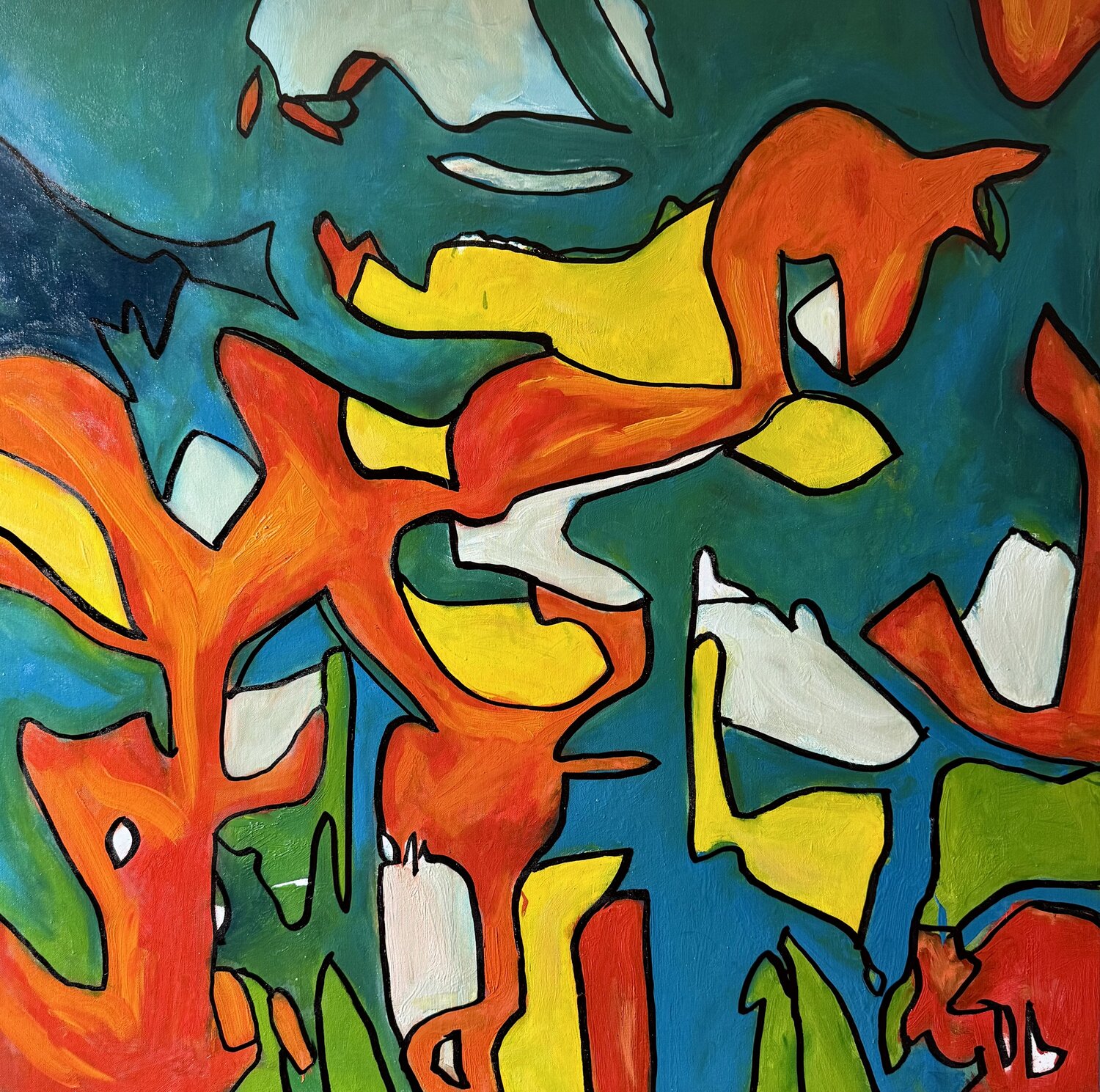 The Elephant's Dance Steven Miller Original painting for sale